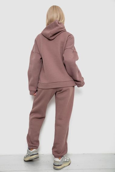 Спортивный костюм женский на флисе, цвет мокко, 238R5726 | Зображення 3