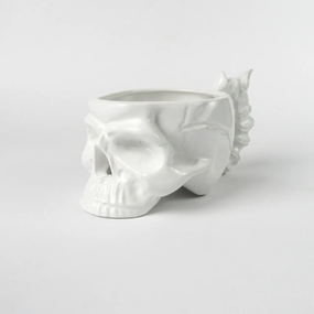 Кухоль Череп з кістками білий ET (CHK16)