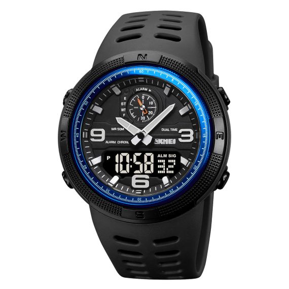 Годинник S2kmei 1655BUBK Black-Blue SALE