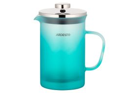 Френч-пресс Ardesto Fresh, 800 мл, голубой тифани, матовый, пластик, стекло (AR1108BFM)
