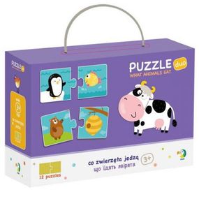 Пазлы игра "Что едят животные", 24 эл