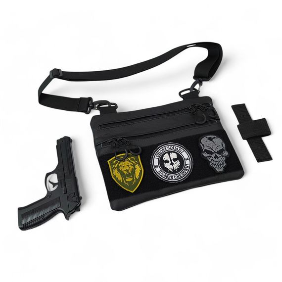 Чоловіча сумка кобура з натуральної шкіри, для скритого носіння з кобурою, чоловічий месенджер | Зображення 7