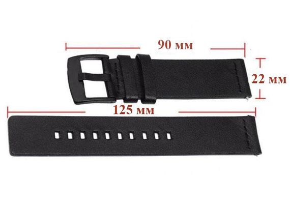 Кожаный ремешок Primo Classic для часов Samsung Galaxy Watch 3 45mm (SM-R840) - Black | Зображення 5