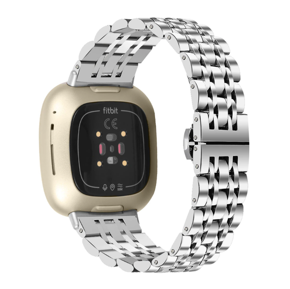 Металлический ремешок Primolux Steel Link для часов Fitbit Versa 3 / Fitbit Sense - Silver | Зображення 2
