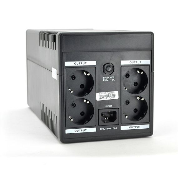 ДБЖ Ritar RTP1500 (900W) Proxima-D, LCD, AVR, 3st, 4xSCHUKO socket, 2x12V9Ah, plastik Case ( 460 x 225 X 245 ) 11, 9 кг Q2 | Зображення 1