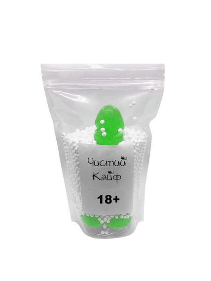 Крафтовое мыло-член с присоской Чистый Кайф Green size L натуральное | Зображення 3