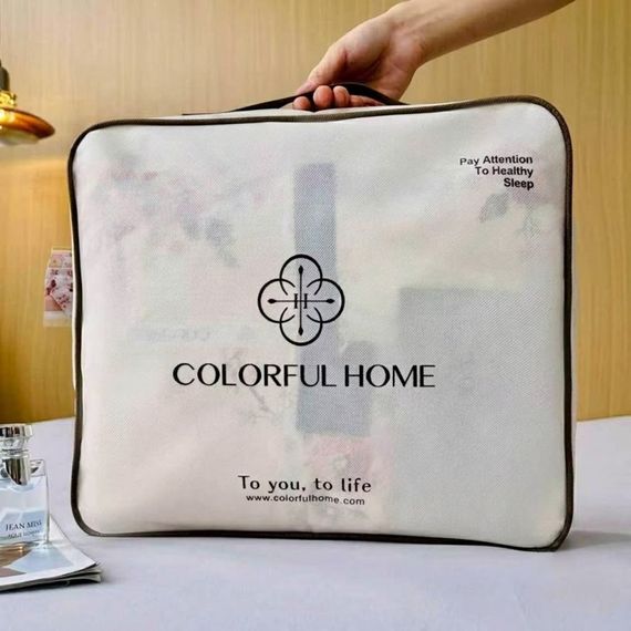 Постільна білизна двоспальне з бавовни з простирадлом на резинці Colorful Home Print 1 21440 180х220 см | Зображення 1