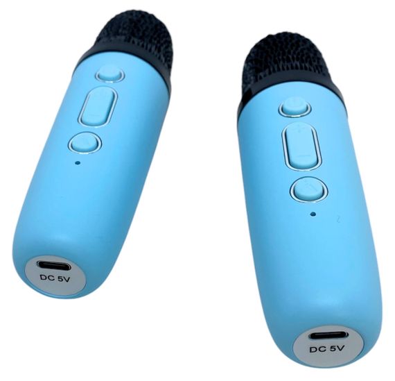 Караоке система детская колонка 2 микрофона bluetooth с подсветкой, регулятором громкости беспроводная K12 | Зображення 1