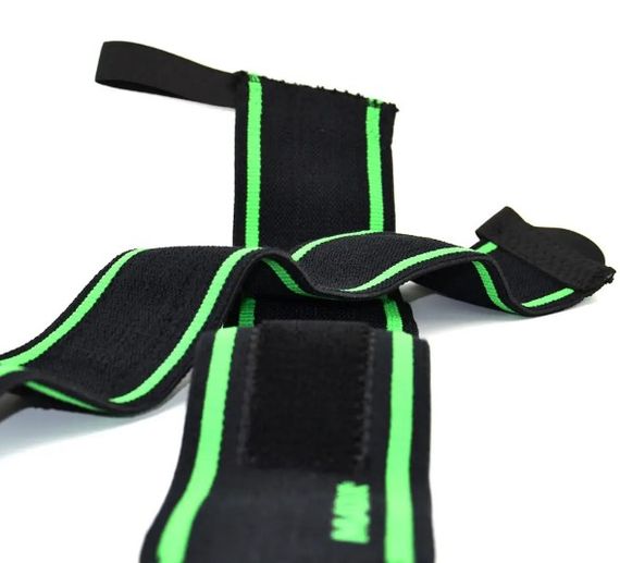 Кистьові бинти MadMax MFA-298 Wrist Wraps 18" Black/Green (пара) (MFA-298-U) | Зображення 2