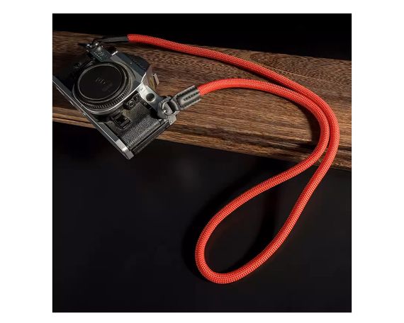 Ремень универсальный для фотоаппарата фотокамеры CAMERA STRAP нашейный плечевой из ткани красный | Зображення 3