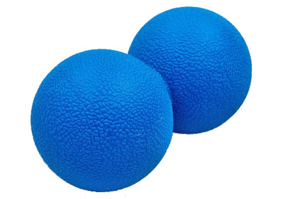 Масажний м'ячик EasyFit TPR подвійний 12х6 см синій (EF-2175-BL) | Зображення 1
