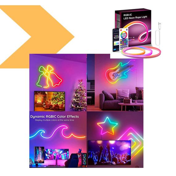 Розумна гнучка LED Neon RGB стрічка-шланг 10 метрів з USB живленням та Bluetooth управлінням XPRO (47383-_696) | Зображення 1