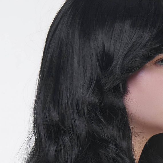Перука довга хвиляста з чубчиком Fetish Hair чорний, 60 см | Зображення 2