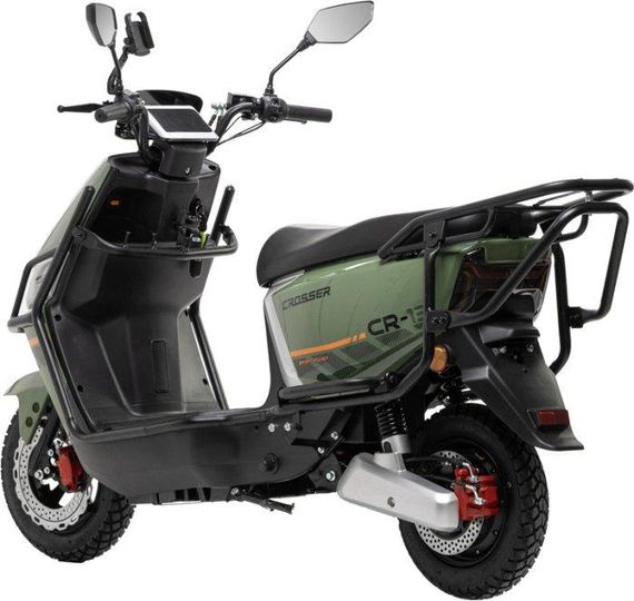 Электроскутер Crosser CR-13 LFP 2000W 76.8V 30Ah, LiFePO4, до 75 км, 65 км/ч, съемный аккумулятор Зелений | Зображення 1