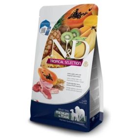 Сухий низькозерновий корм Farmina N&D TROPICAL SELECTION для дорослих собак середніх та великих порід з ягнятком та тропічними фруктами, 2 кг