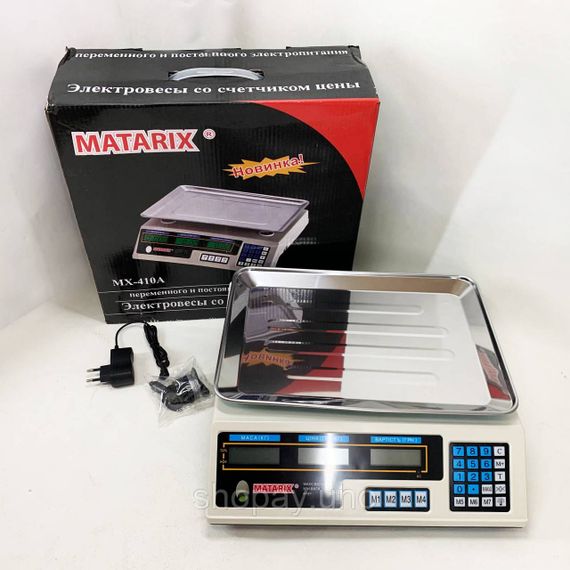 Весы торговые электронные 50кг MATARIX MX-410A 50 кг, Весы с платформой для торговли ручные 50 кг CR-93 | Зображення 4