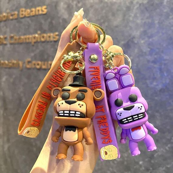 Брелок Бонни 5 Ночей с Фредди Харизматичный Аниматроник Сувенир FNAF Фиолетовый Заяц на Ключи Сумку Подарок Другу | Зображення 1