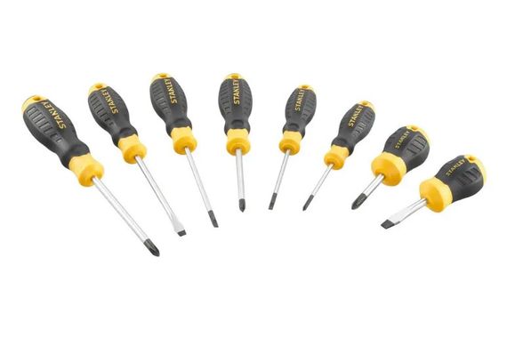 Набір з восьми викруток Stanley CushionGrip (STHT16167-0)