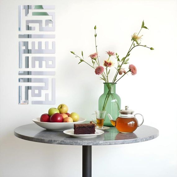 Дзеркальний декор акриловий самоклеючий срібло, 9шт (D) SW-00002498 | Зображення 5