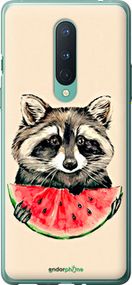 Чохол на OnePlus 8 Єнотик з кавуном "4605t-1902-2448"