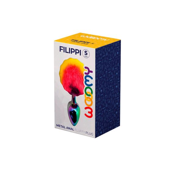 Анальна пробка Wooomy Filippi S, із пухнастим хвостиком, діаметр 2,8 см, довжина 7 см | Зображення 2