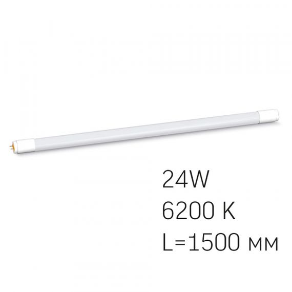 LED лампа VIDEX T8 24W 1.5M 6200K матова | Зображення 1