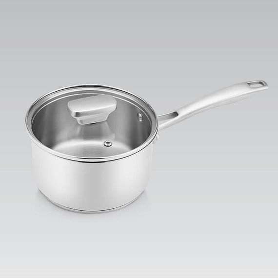 Ковш кухонный Maestro MR-3521-16S, 1.7 л, 16 см, из нержавеющей стали с крышкой, для всех типов плит | Зображення 2
