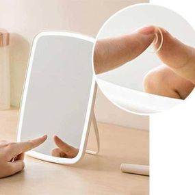 Зеркало для макияжа настольное с подсветкой 002B Розовое