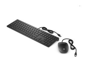 Комплект дротовий HP Pavilion 400 мишка і клавіатура, USB-A, чорний (Українська розкладка)