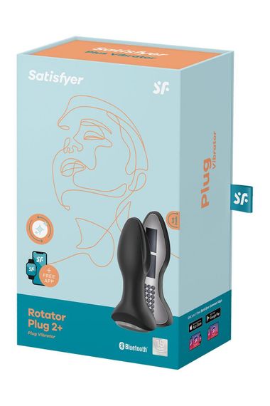 Анальна смарт вібропробка із перлинним масажем Satisfyer Rotator Plug 2+ Black | Зображення 8