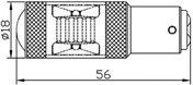 Светодиодная автолампа 1157 - P21/5W - BAU15d, 15W (560Lm) Original Samsung LED chip (SMD2323) двухконтактная | Зображення 1
