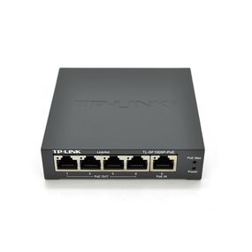 Комутатор POE 48V 4 порти POE + 1 Uplink POE IN , 48-52 V корпус-метал, Black, живлення від POE комутатора/інжектора!