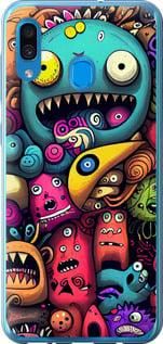 Чехол на Samsung Galaxy A20 2019 A205F Cмешные монстры из пластика FCh_047756