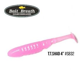 Силіконова приманка, Їстівний силікон Bait Breath T.T.Shad 4" (6 шт.) (S832 　Glow pink /KEIME LIGHT)