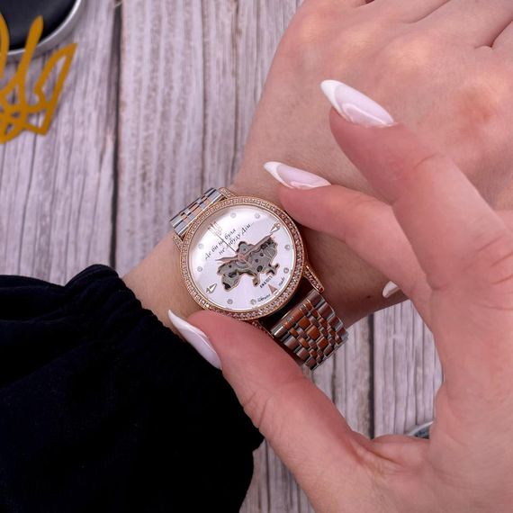 Класичний жіночий годинник Awarder 049 Де би не була Silver-Gold-White, водонепроникний | Зображення 1