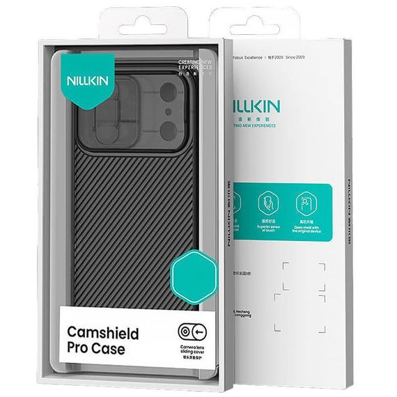 Карбонова накладка Nillkin CamShield Pro Apple iPhone 17 Pro (6.3") Transparent black | Зображення 5