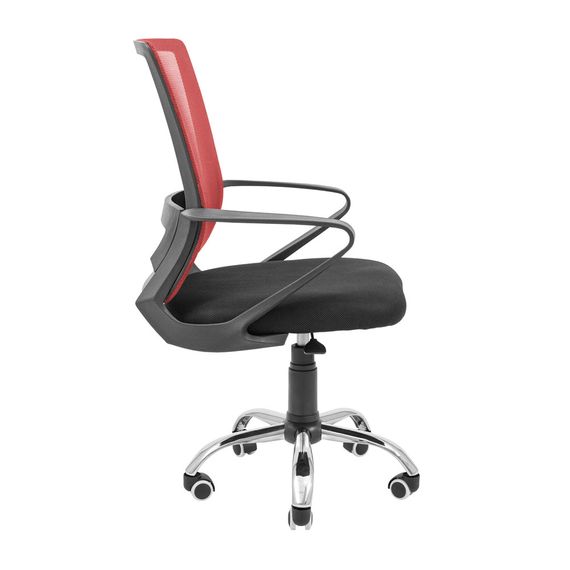 Крісло Робін Хром Піастра Сітка чорна + червона | Зображення 2