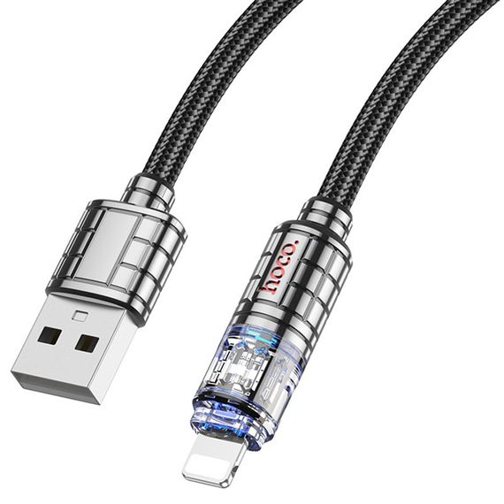 Дата кабель Hoco U122 Lantern Transparent Discovery Edition USB to Lightning | Зображення 3