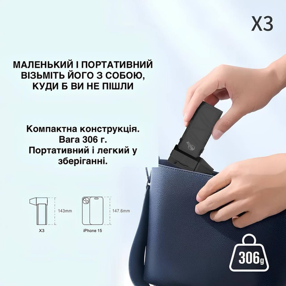 Ручний акумуляторний міні-турбовентилятор, компресор Mini Turbo Jet Fan | Зображення 7