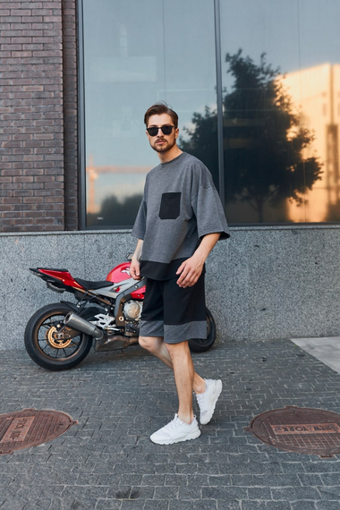 Комплект Оверсайз кишеня антрацит S M | Зображення 1