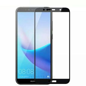 Захисне скло 2.5D на весь екран для Huawei Y6 (2018) колір Чорний