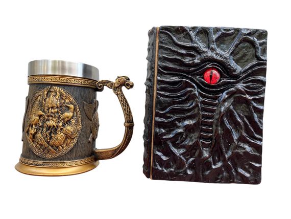 Подарунковий набір Кухоль 3D Скандинавські Боги та Блокнот 3D «Книга, що дивиться у відповідь»