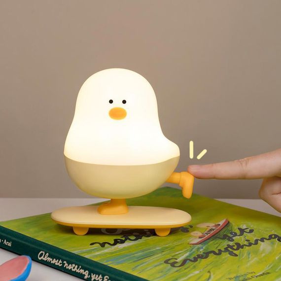 Ночник L63 Chicken on a Skateboard White / Yellow | Зображення 3