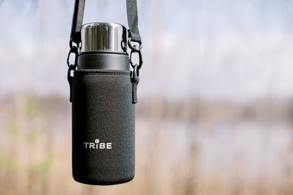 Чохол для термоса Tribe 0,9л експедиційний термос, Неопреновий термочохол трайб захисний, Чохол на термос похід риболовля | Зображення 6