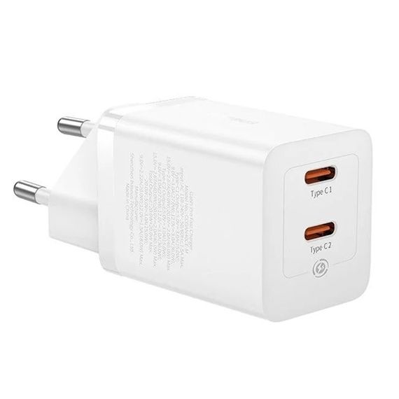 МЗП Baseus GaN5 Pro OS + Type-C to Type-C 40W (CCGP18010) White | Зображення 1