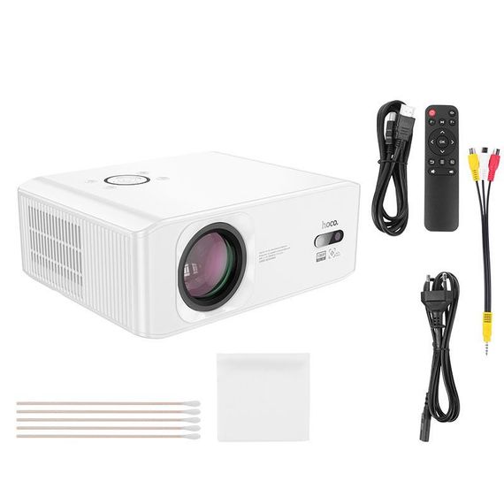 Проєктор Hoco DT3, Android, 1080p, 370ANSI, Wi-Fi 2.4+5G, White, Box | Зображення 4