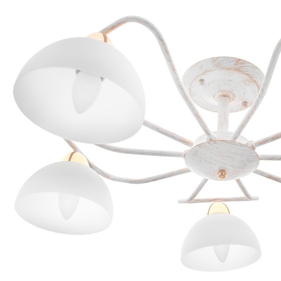 Люстра потолочная винтаж в спальню E14 40W WH (LK-636C/5) | Зображення 4