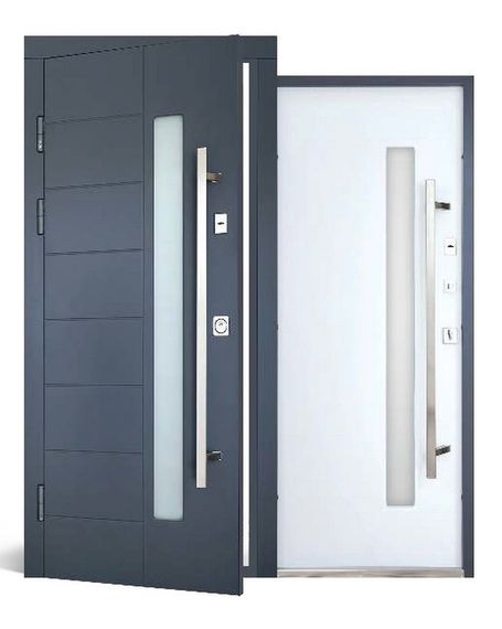 Двері вхідні Abwehr модель Liberty Glass RAL 7016