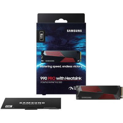 Накопитель SSD M.2 2280 1TB 990 PRO with Heatsink Samsung (MZ-V9P1T0CW) | Зображення 3