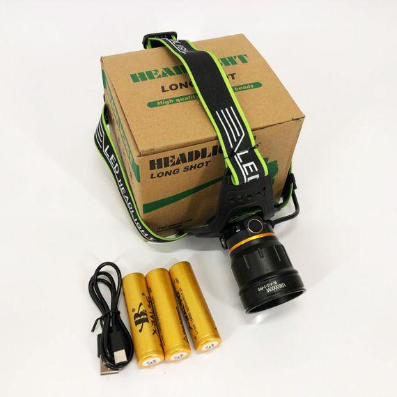 Фонарик бытовой налобный Bailong, Фонарь на голову со встроенным аккумулятором, Налобный прожектор JX-93 | Зображення 3